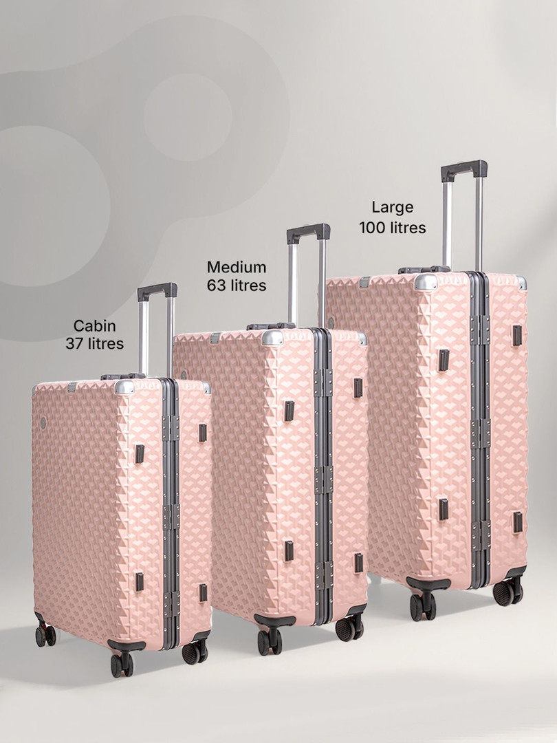 CLUB HACHI Set Of 3 Textured Hard-Sided Trolley Bag